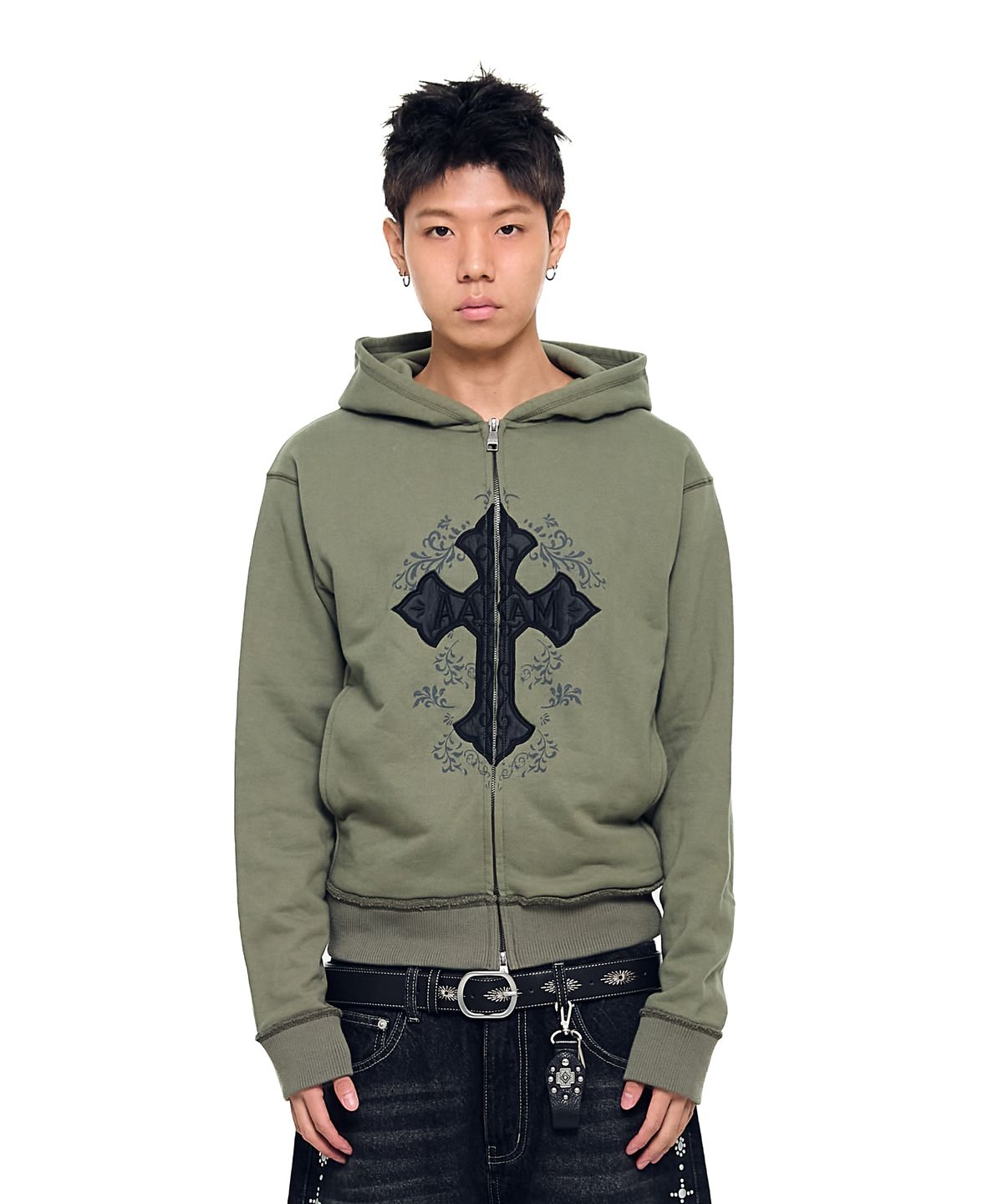 아캄(AAKAM) AKM CROS2 Zip-Up Hoodie (Khaki)
