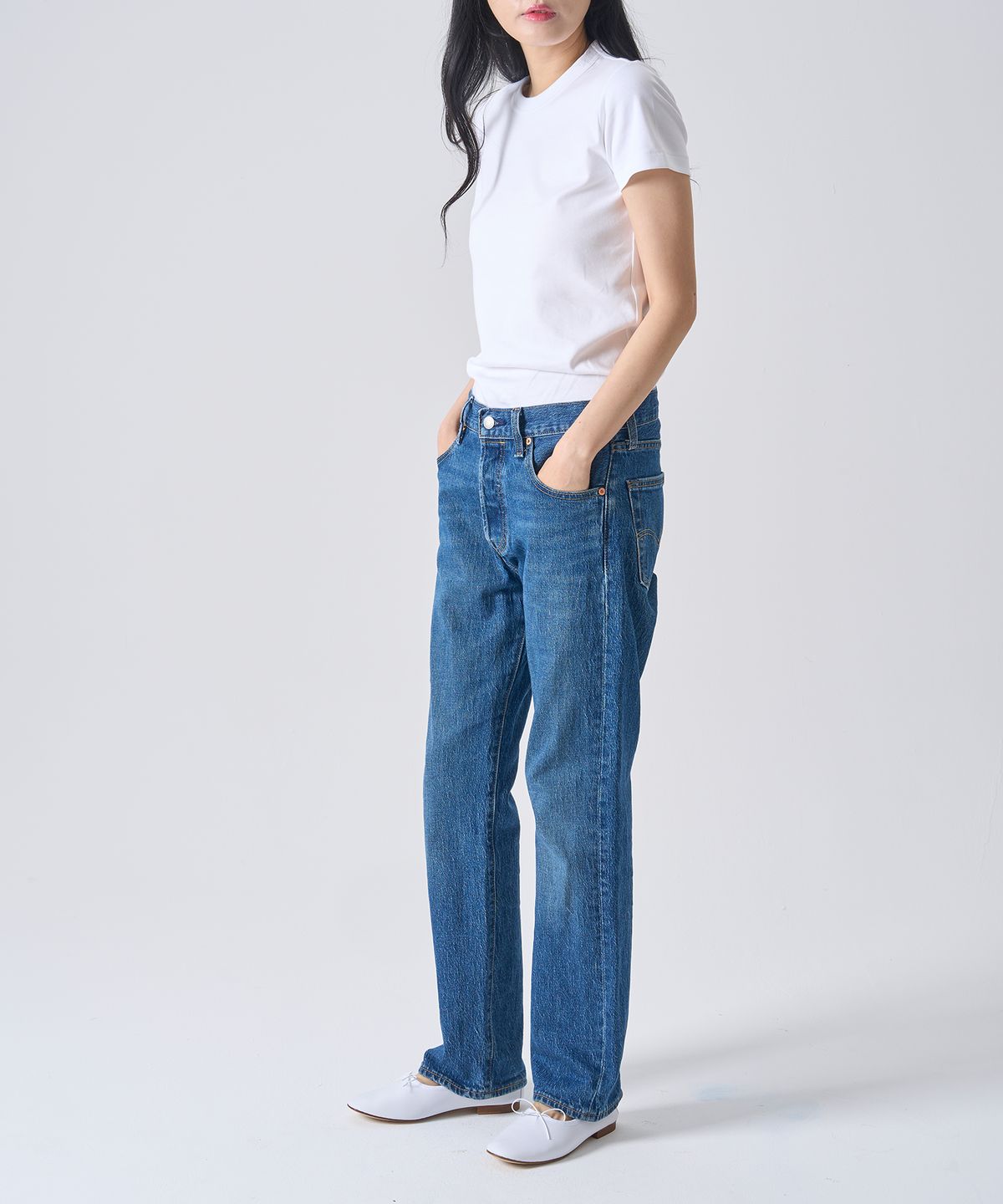 스펠타 밀라노(SPELTA MILANO) 올가 레더 플랫_화이트 칼라