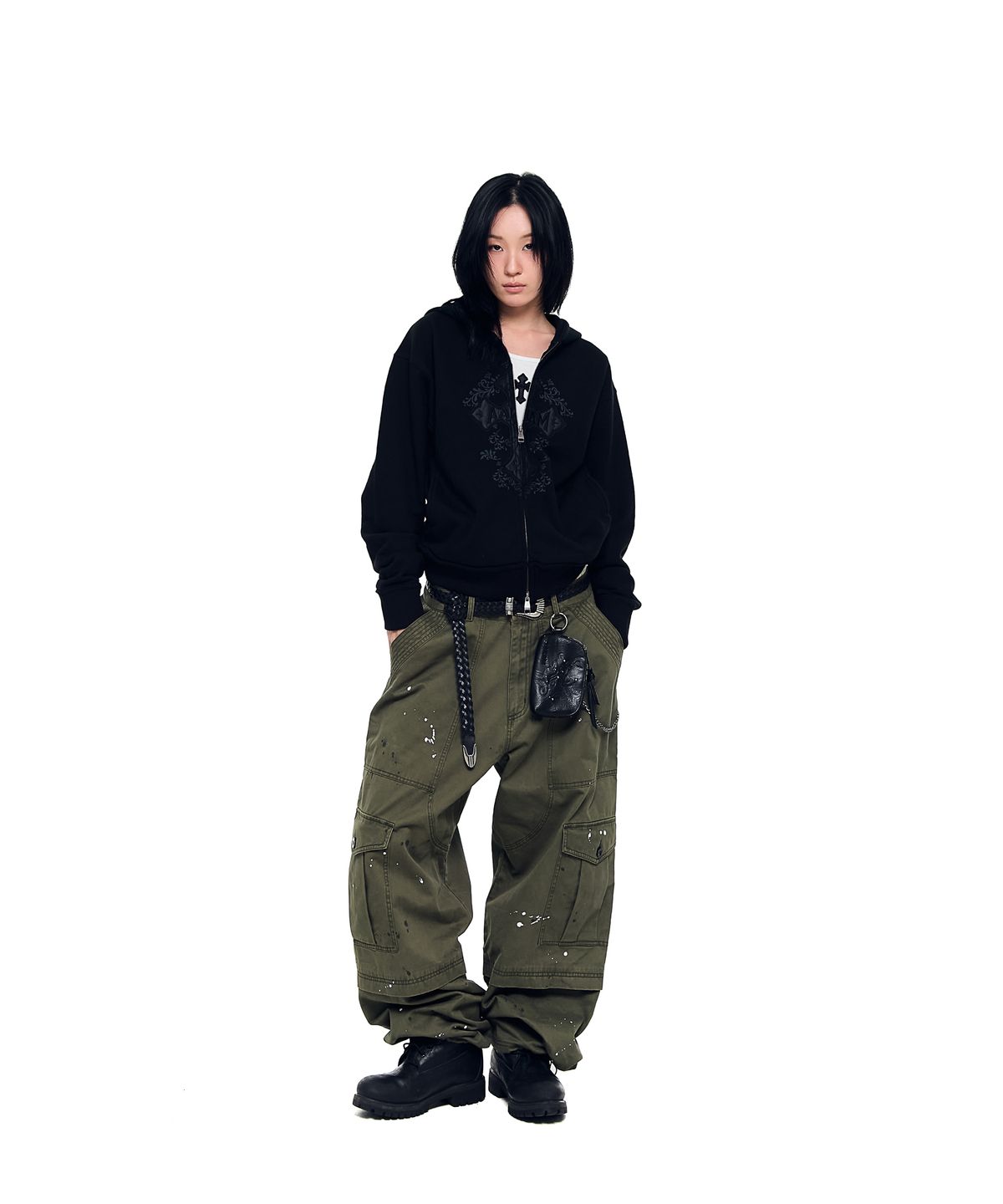 아캄(AAKAM) AKM CROS2 Zip-Up Hoodie (Black)