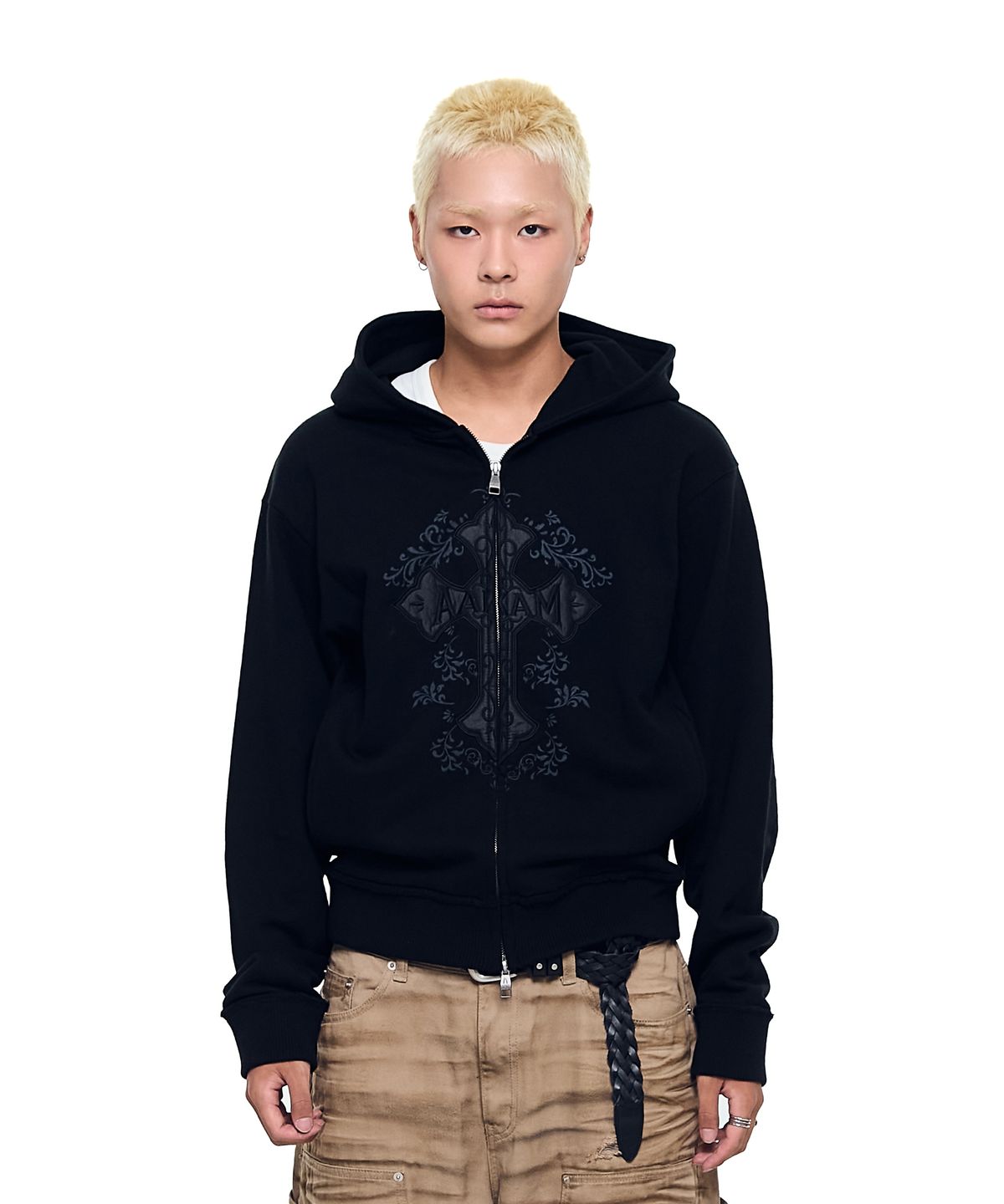 아캄(AAKAM) AKM CROS2 Zip-Up Hoodie (Black)