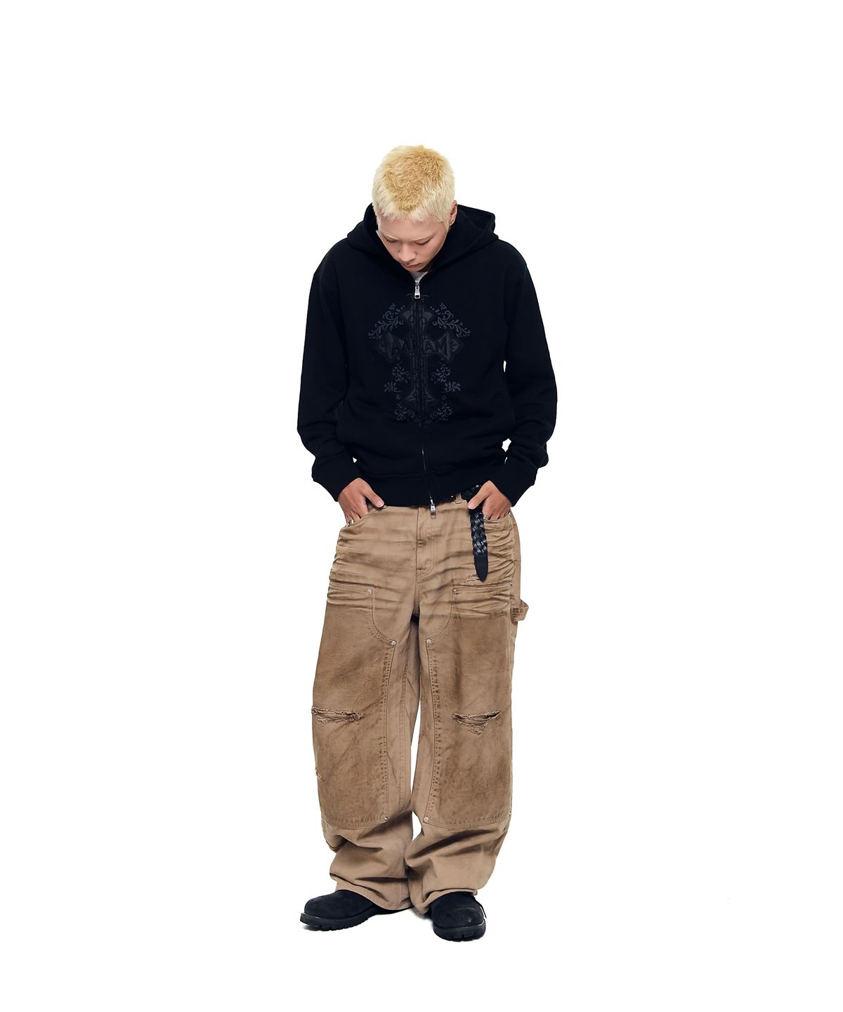 아캄(AAKAM) AKM CROS2 Zip-Up Hoodie (Black)