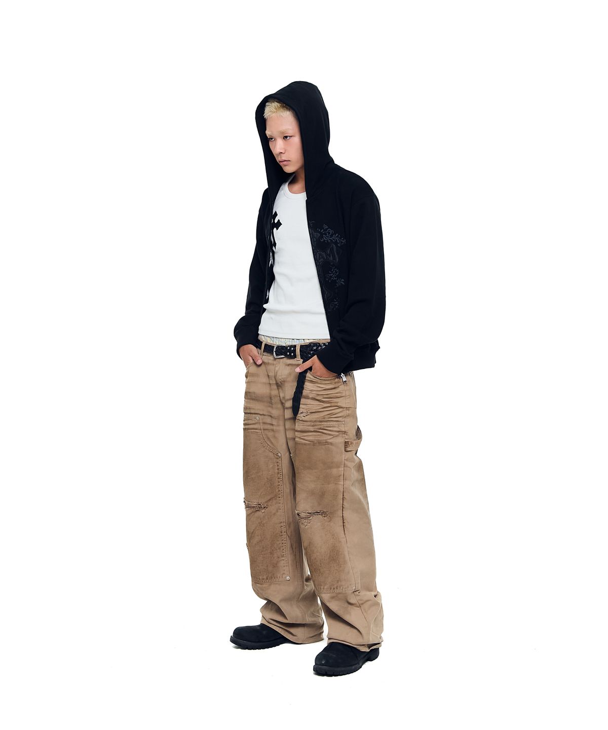 아캄(AAKAM) AKM CROS2 Zip-Up Hoodie (Black)