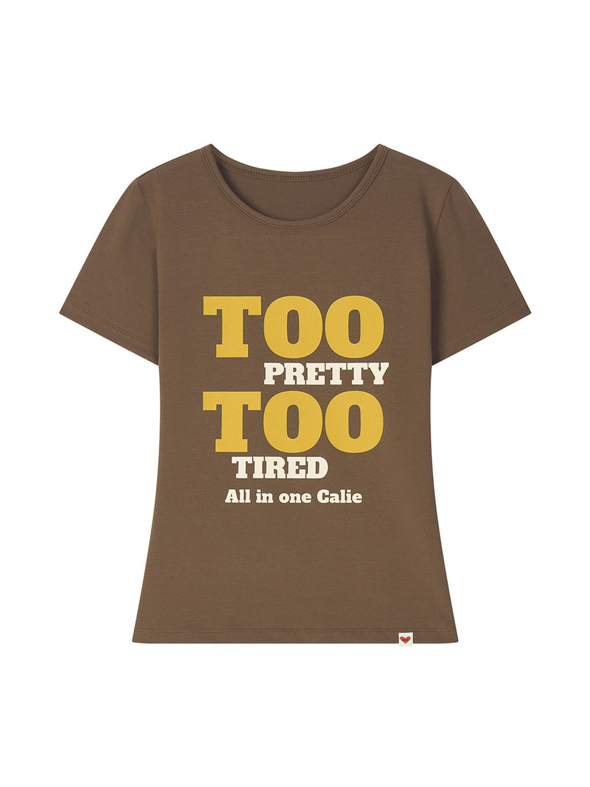 에즈이프 캘리(ASIF CALIE) TOO TOO CALIE T-SHIRT BROWN