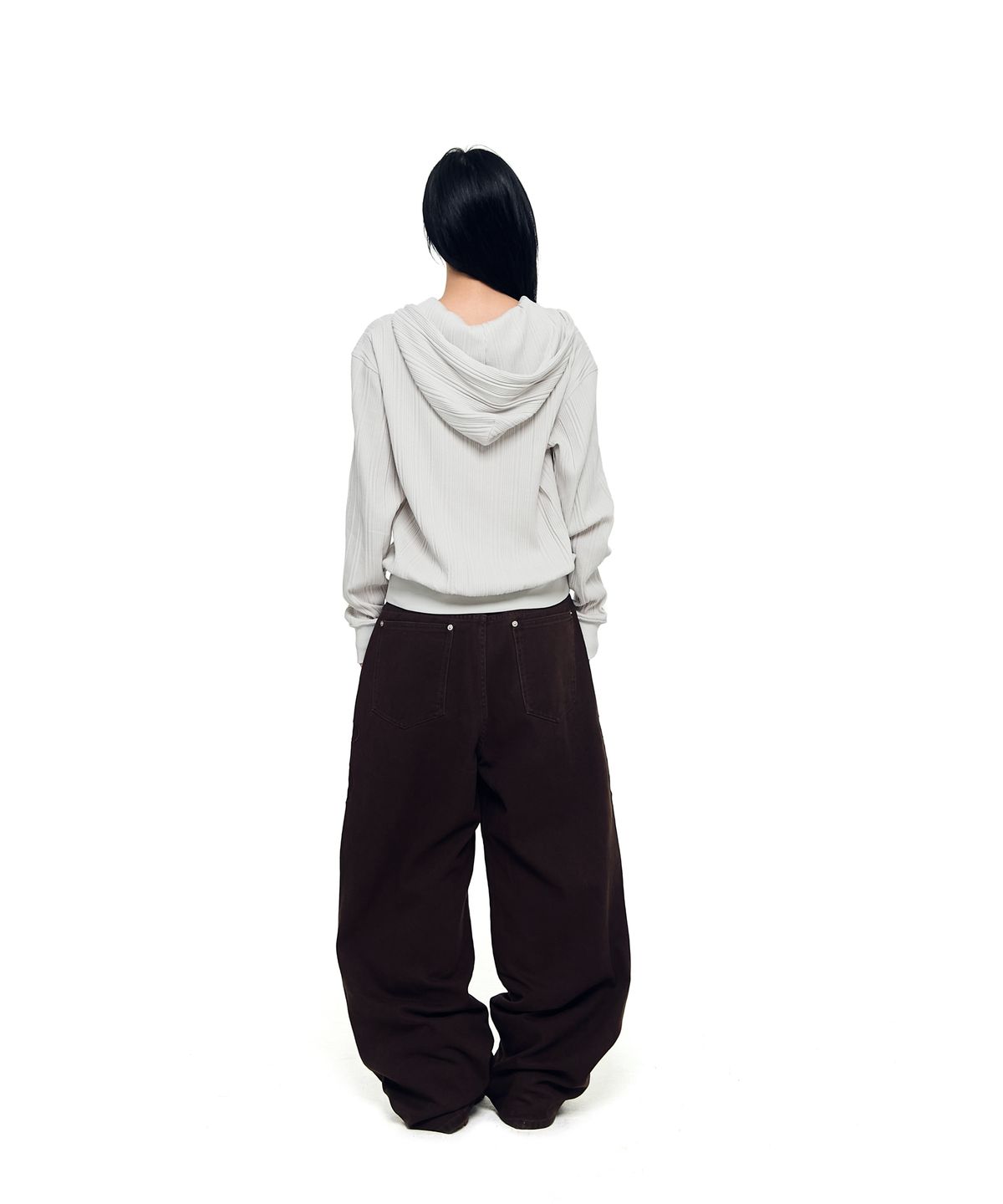 아캄(AAKAM) Knitted Zip-Up Hoodie (Ivory)