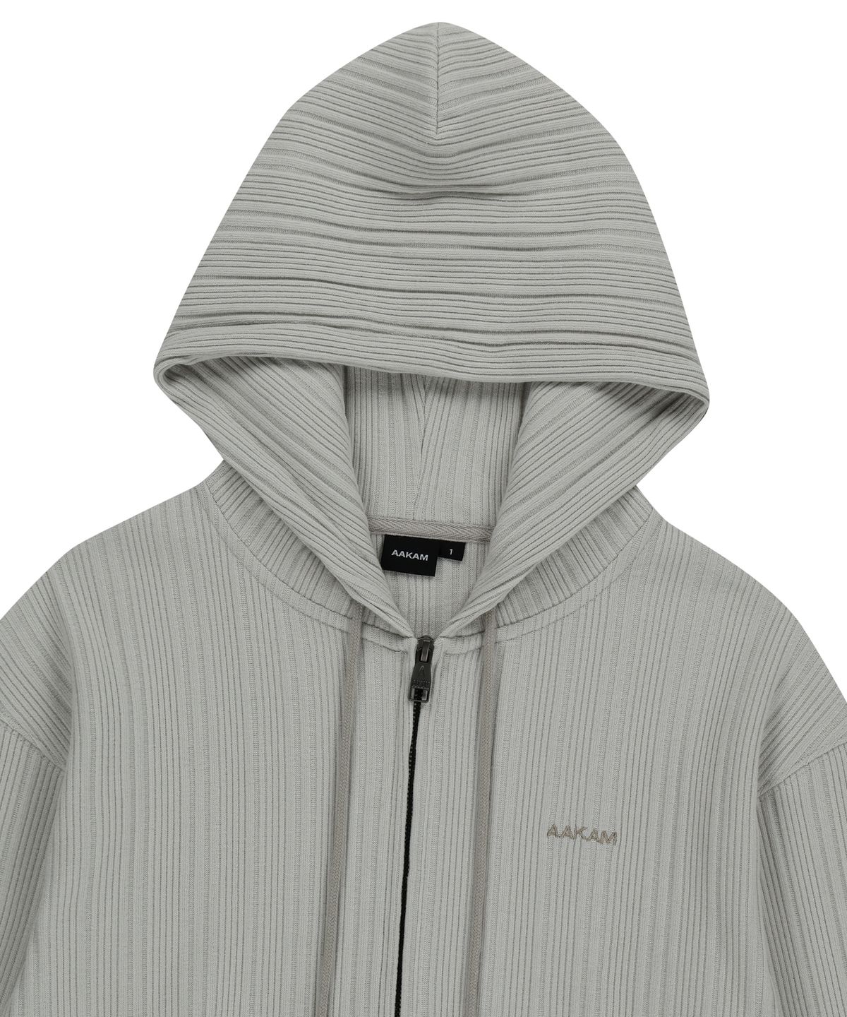 아캄(AAKAM) Knitted Zip-Up Hoodie (Ivory)