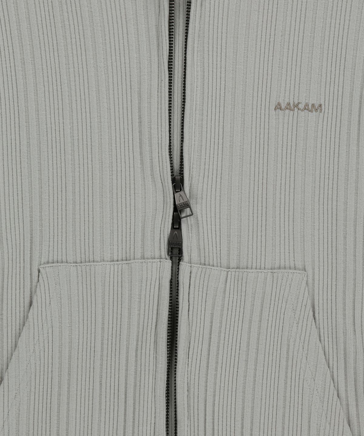 아캄(AAKAM) Knitted Zip-Up Hoodie (Ivory)