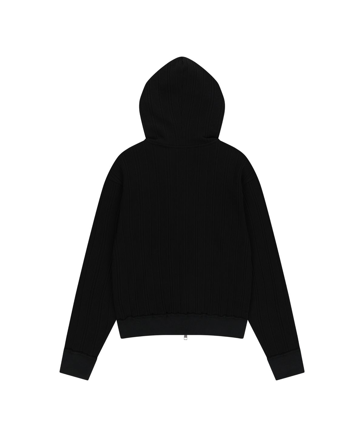 아캄(AAKAM) Knitted Zip-Up Hoodie (Black)