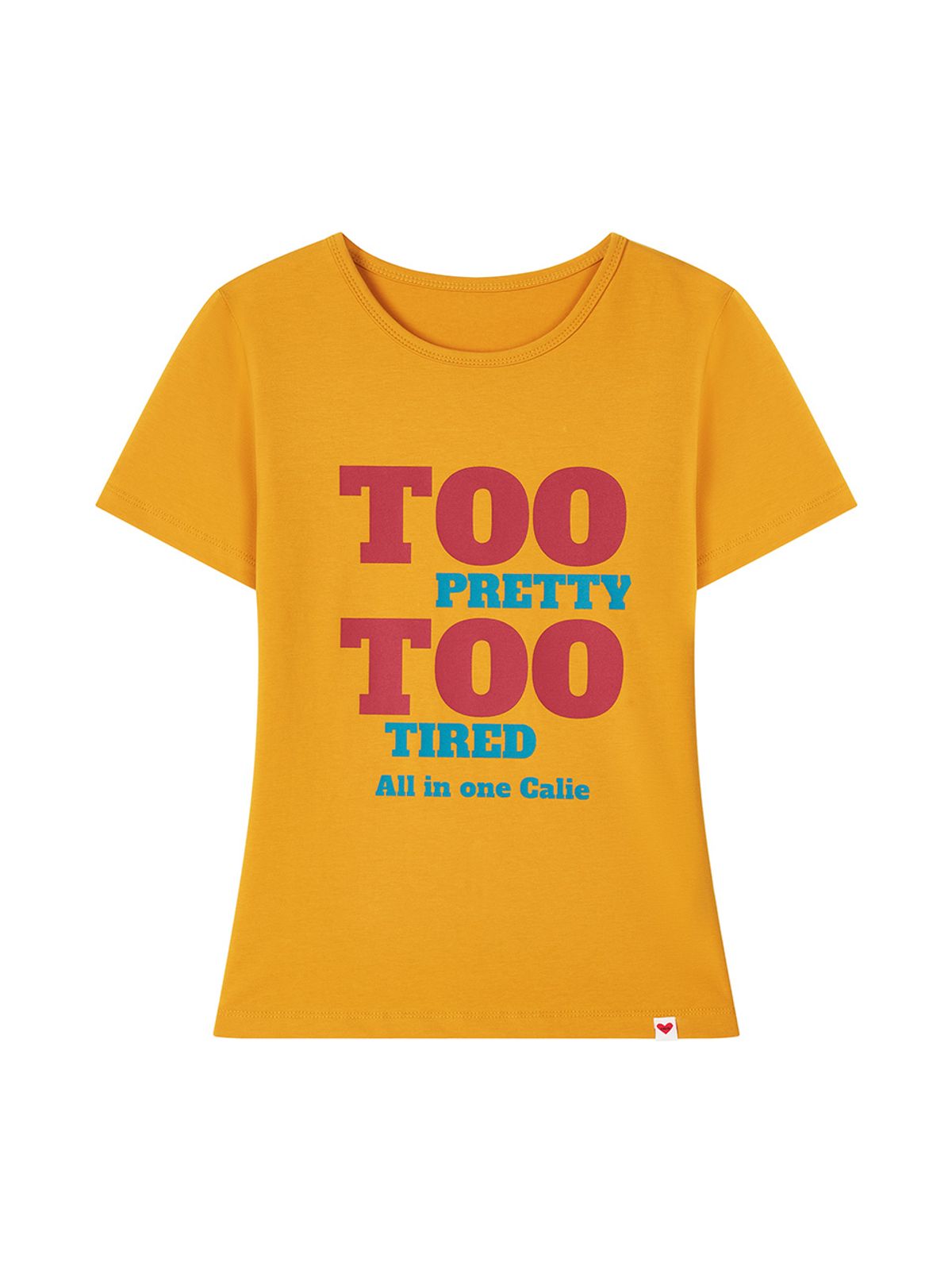 에즈이프 캘리(ASIF CALIE) TOO TOO CALIE T-SHIRT MUSTARD