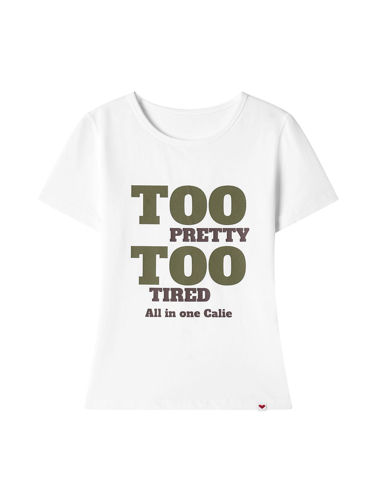 에즈이프 캘리(ASIF CALIE) TOO TOO CALIE T-SHIRT WHITE