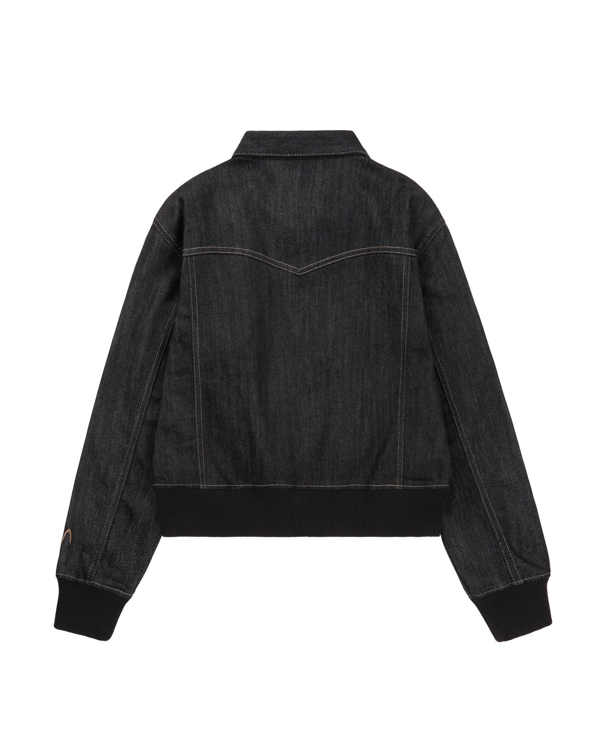 아캄(AAKAM) Banding Denim Zip-Up Jacket (Black)