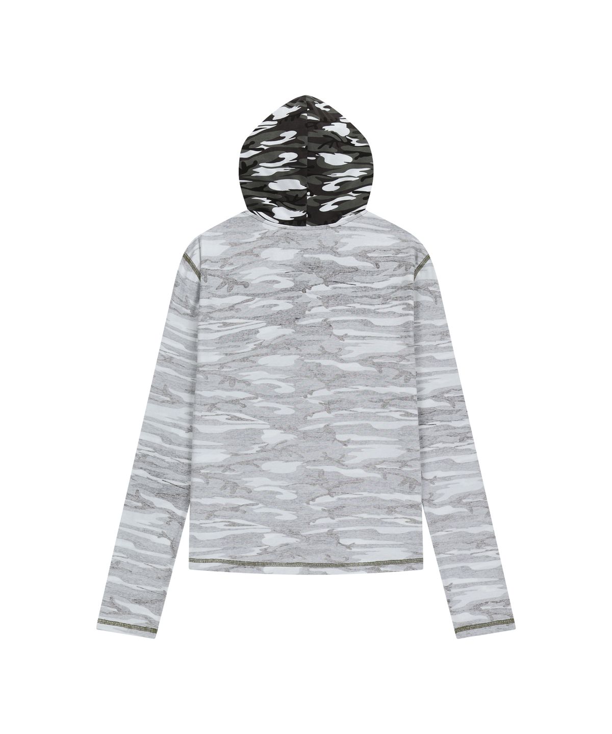 아캄(AAKAM) Camo Contrast Hooded Long Sleeve (White)