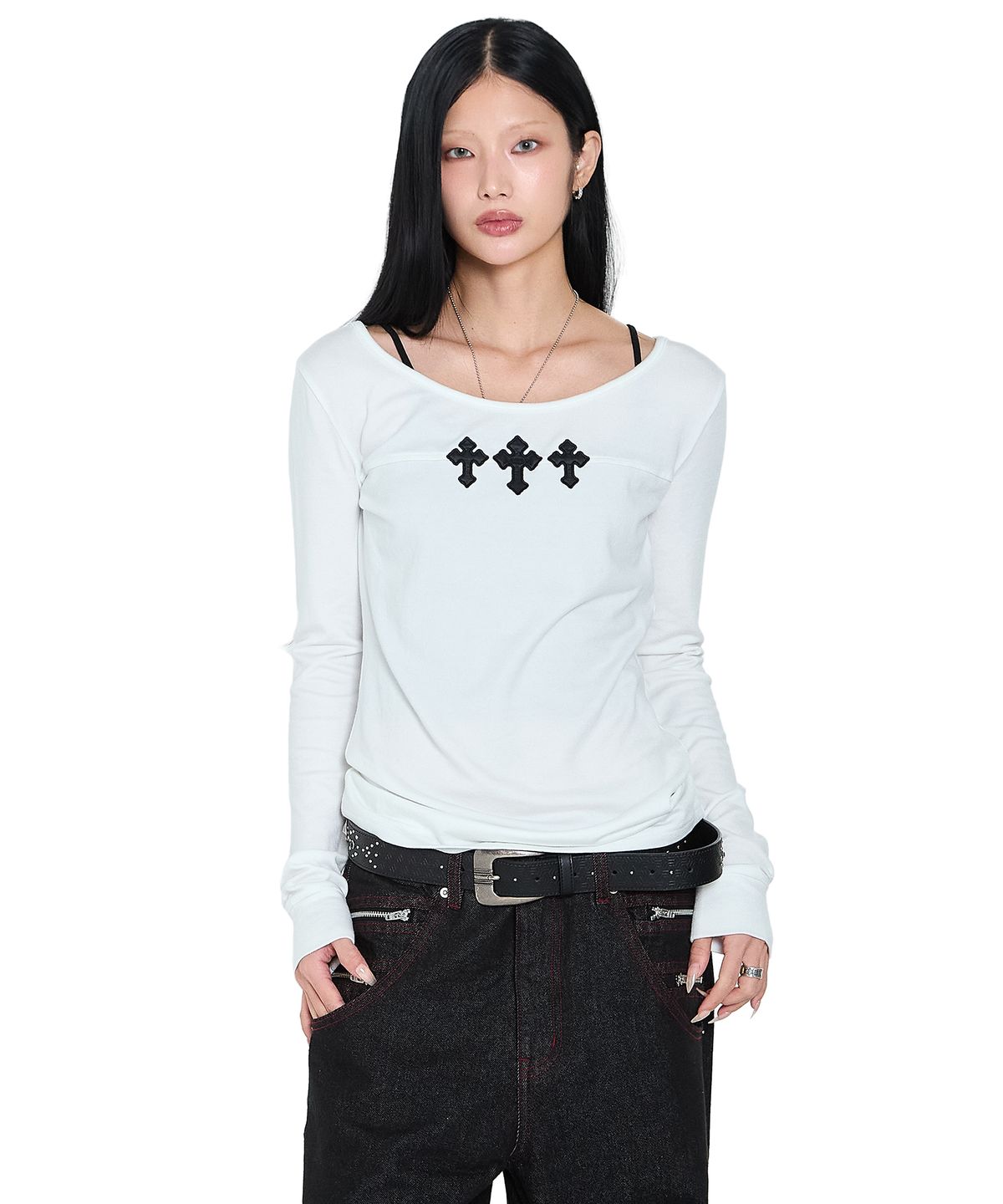 아캄(AAKAM) Triple AKM CROS2 Long Sleeve (White)