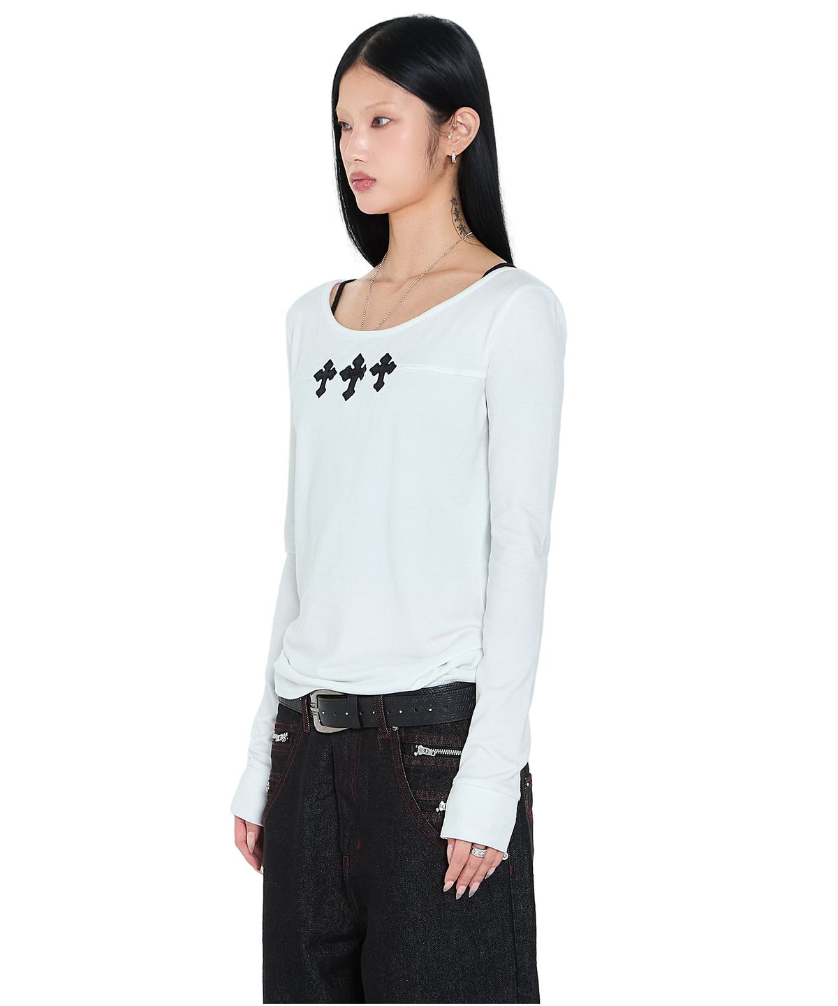 아캄(AAKAM) Triple AKM CROS2 Long Sleeve (White)
