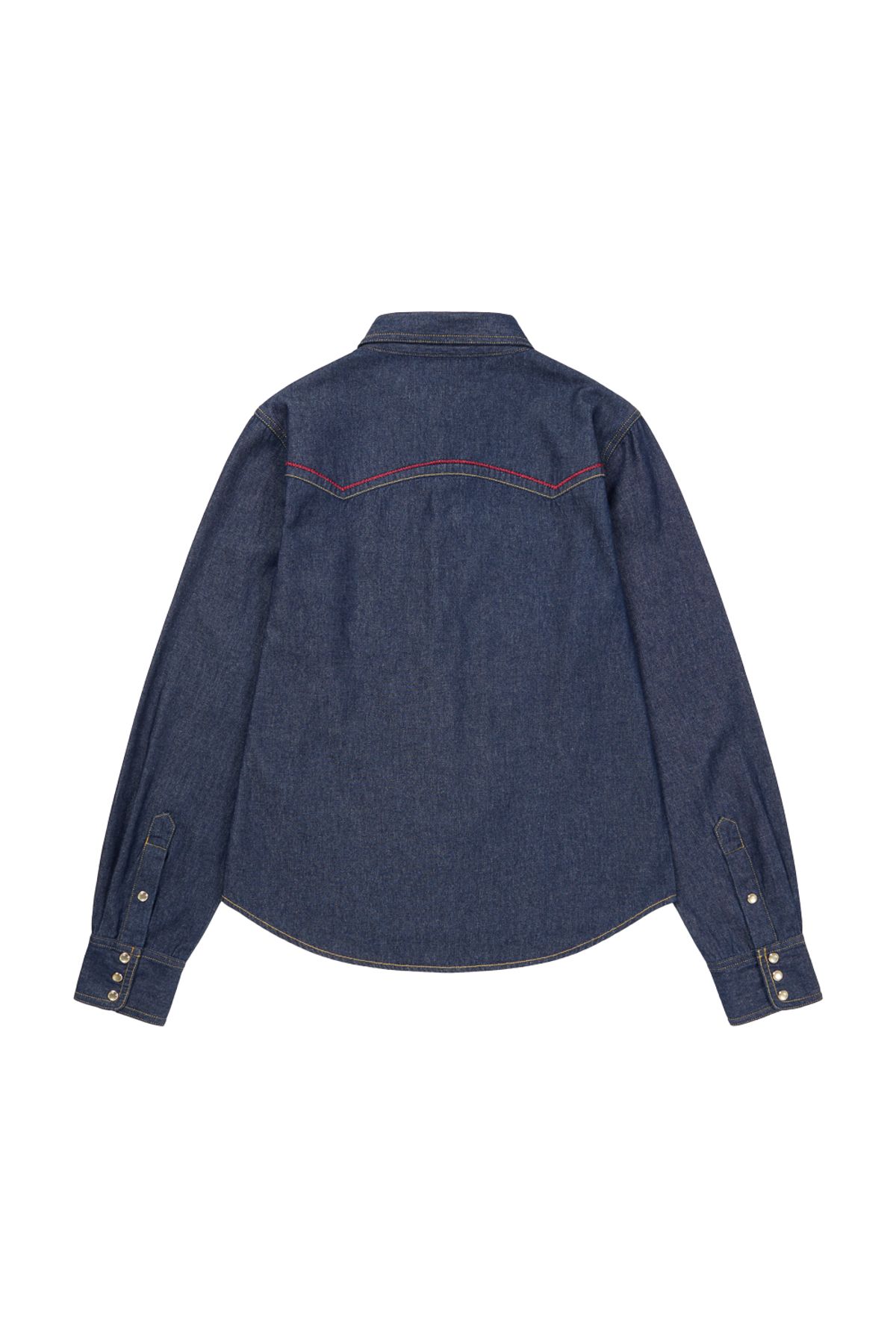 아캄(AAKAM) Stitched Western Denim Shirts (Indigo)