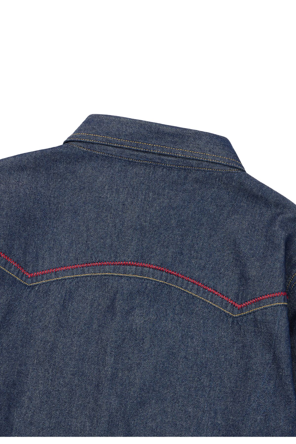 아캄(AAKAM) Stitched Western Denim Shirts (Indigo)