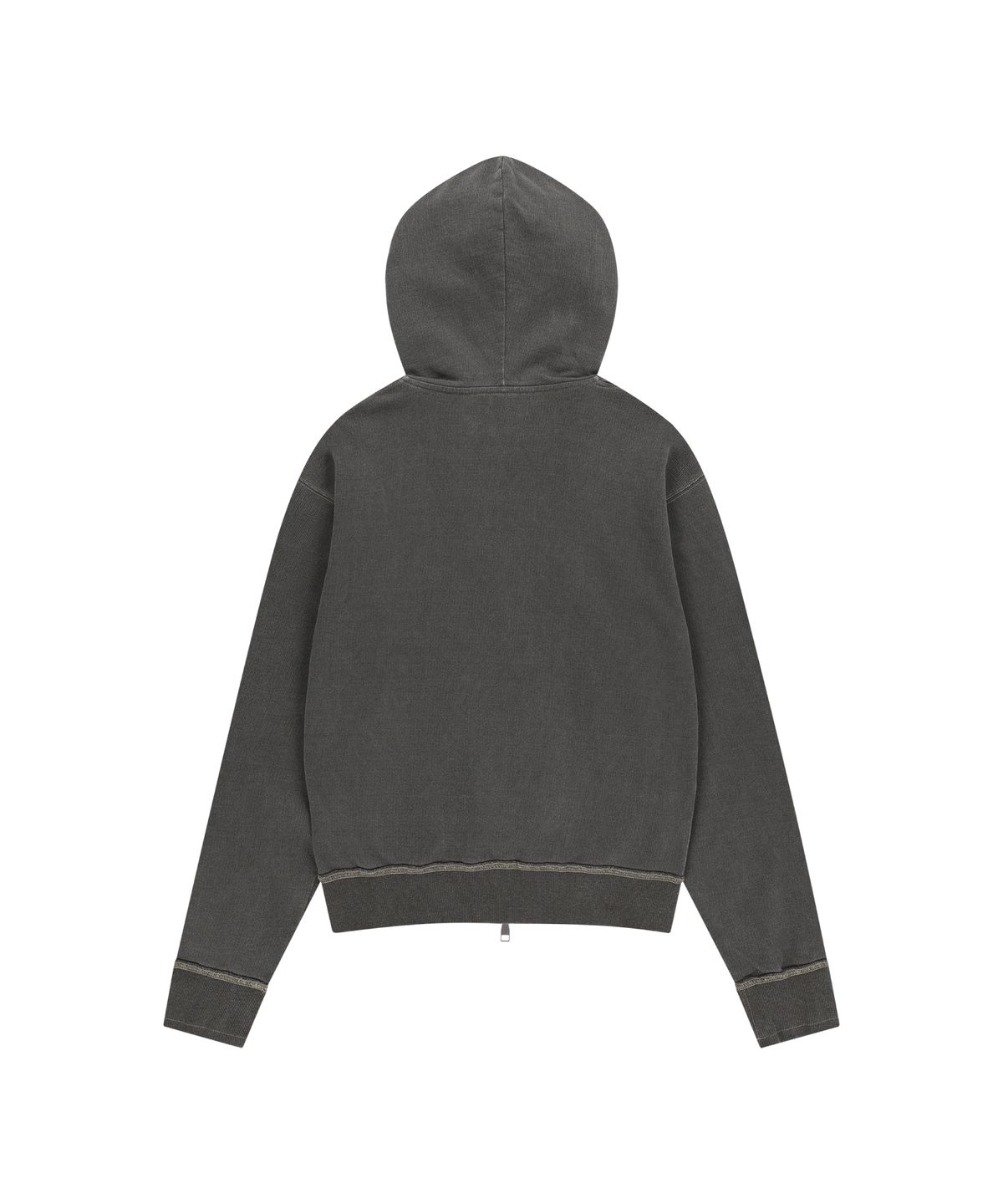 아캄(AAKAM) Vintage Damaged Zip-Up Hoodie (Dark Gray)