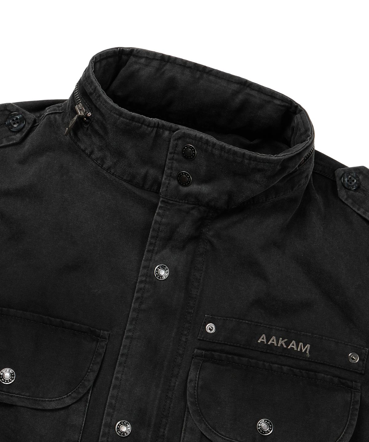 아캄(AAKAM) Washed Field Jacket (Black)