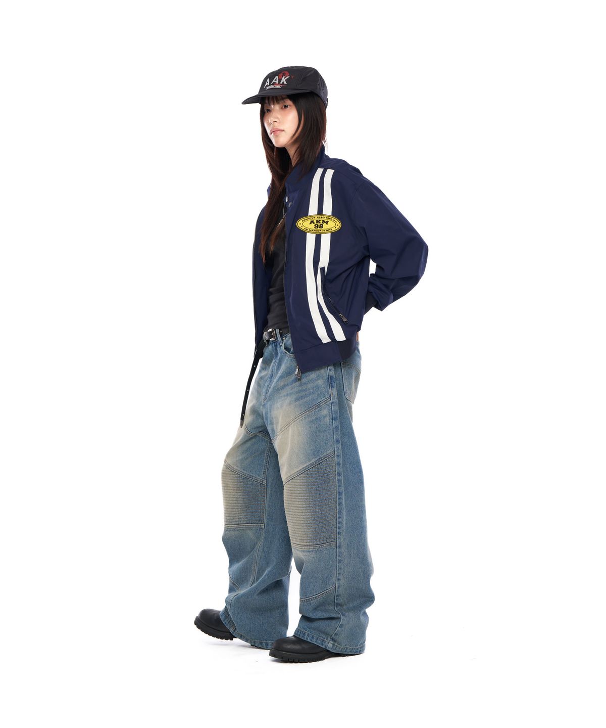 아캄(AAKAM) 2-Lined Racing Jacket (Navy)