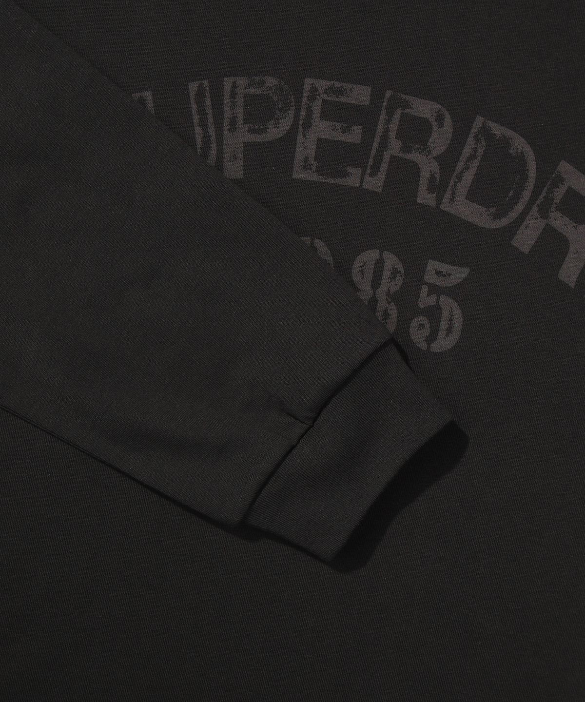 슈퍼드라이(SUPERDRY) 빈티지 레터링 롱슬리브 블랙