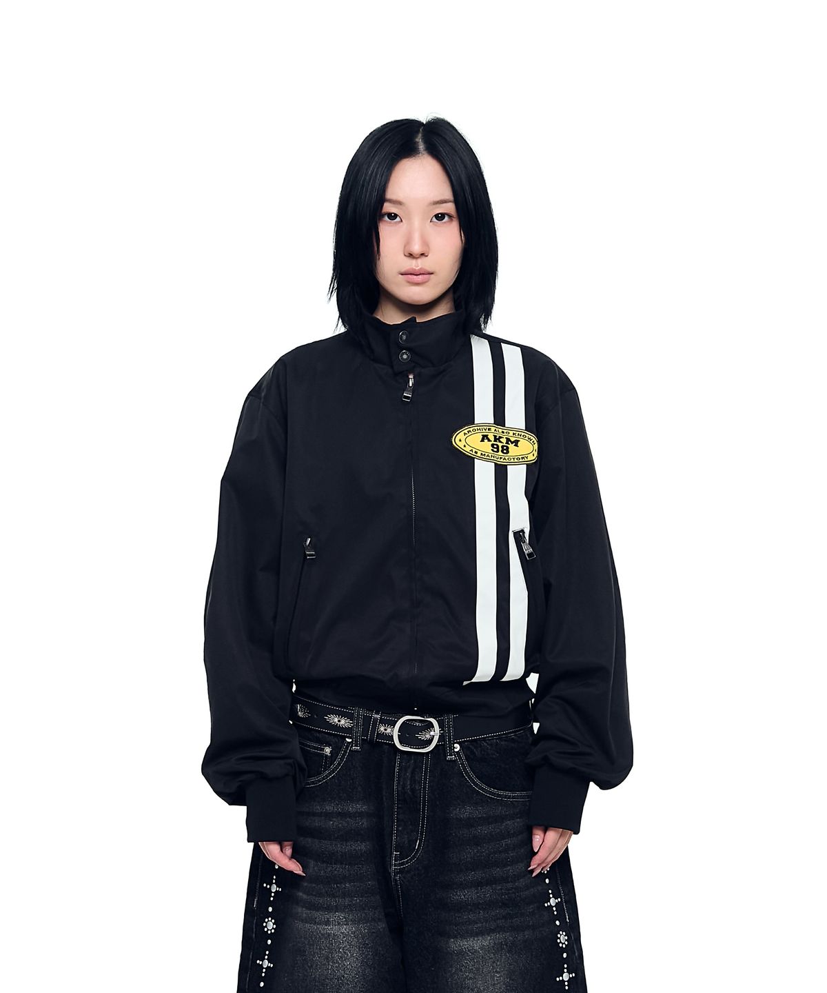 아캄(AAKAM) 2-Lined Racing Jacket (Black)