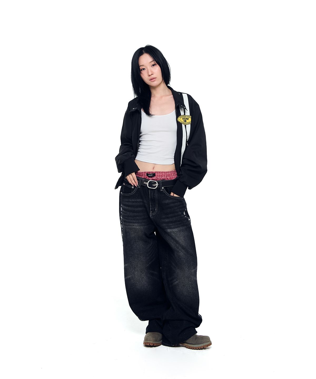 아캄(AAKAM) 2-Lined Racing Jacket (Black)