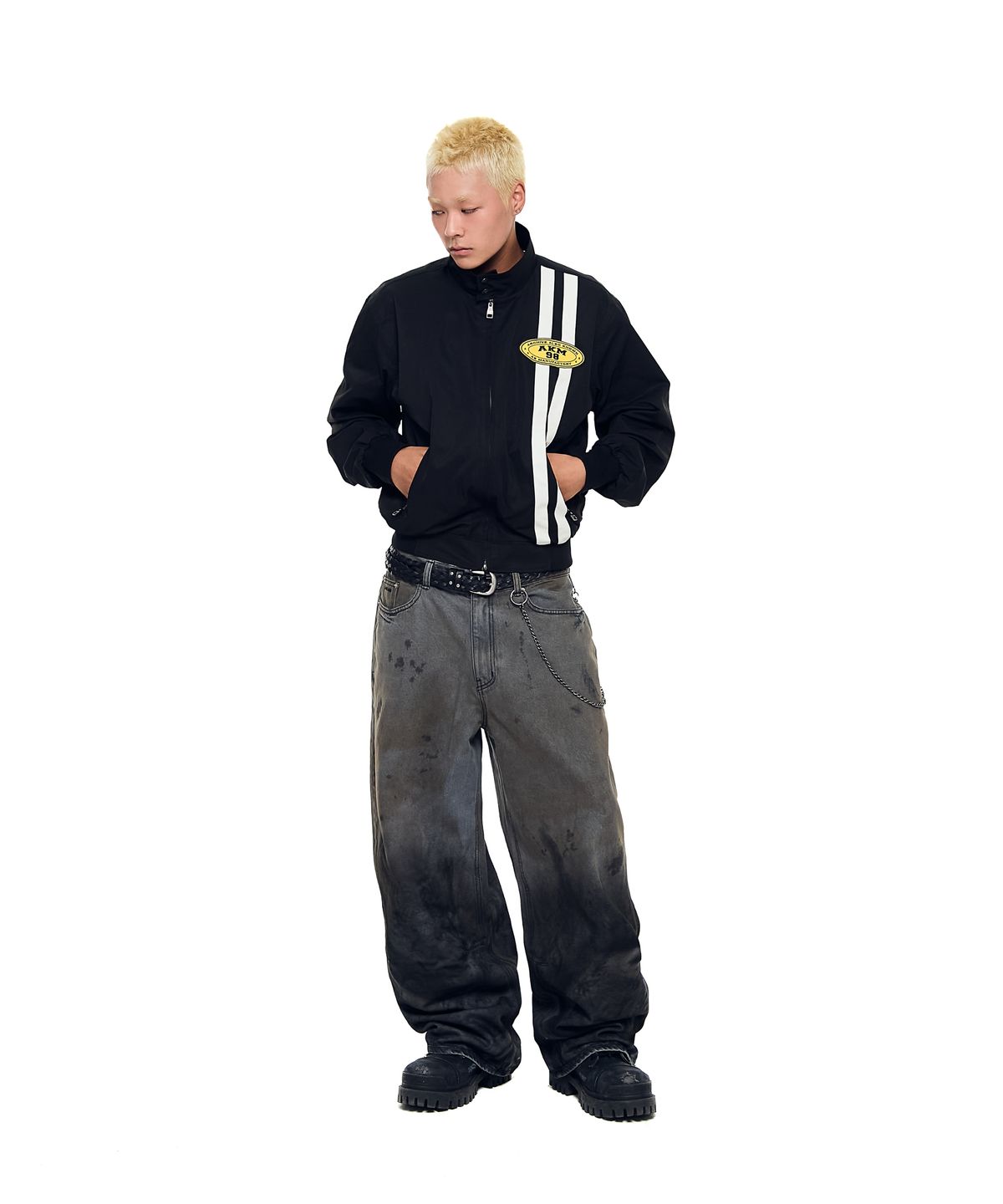 아캄(AAKAM) 2-Lined Racing Jacket (Black)
