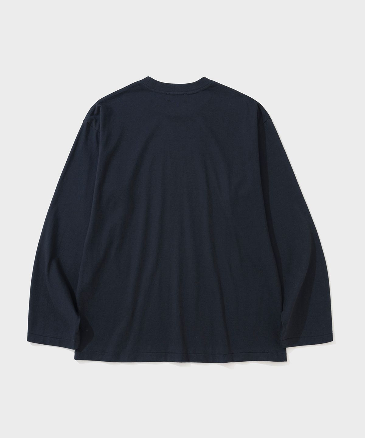 셔터(SHIRTER) FINE COTTON OVERSIZE FIT LS T-SHIRT (NAVY)