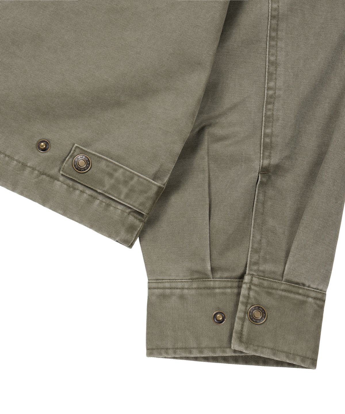 아캄(AAKAM) Incision Studded Cotton Jacket (Khaki)