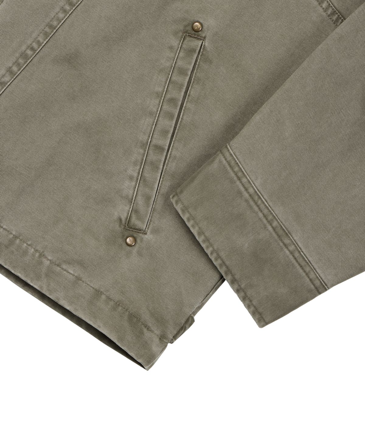 아캄(AAKAM) Incision Studded Cotton Jacket (Khaki)