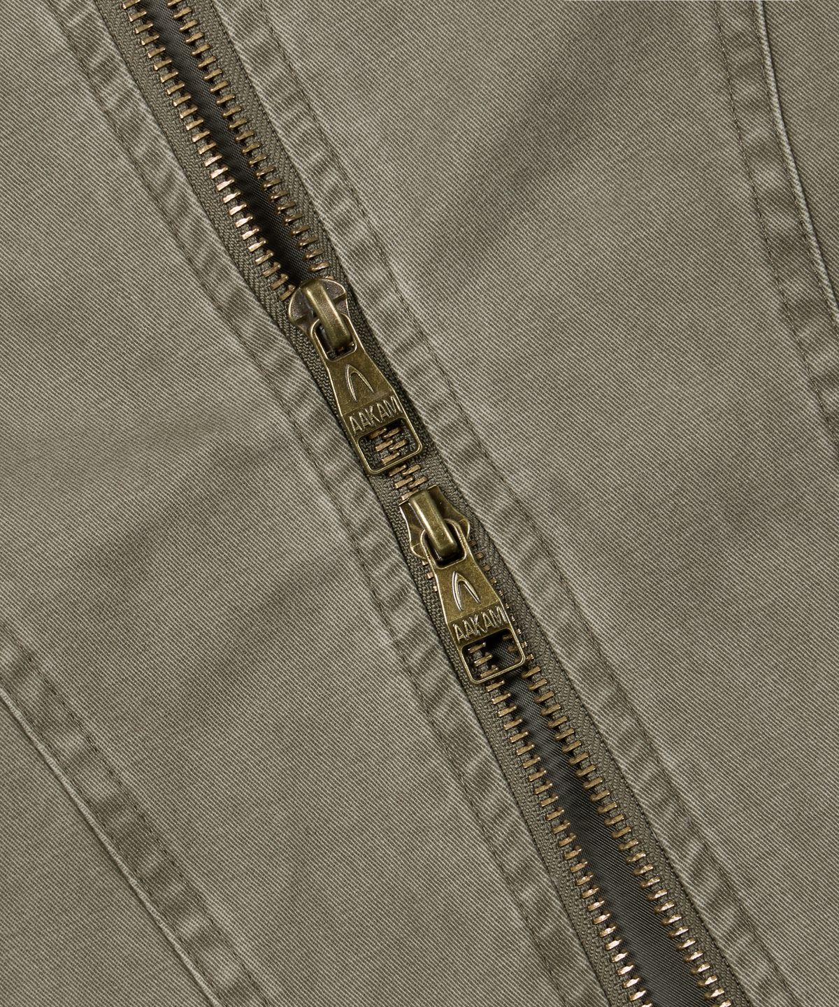 아캄(AAKAM) Incision Studded Cotton Jacket (Khaki)