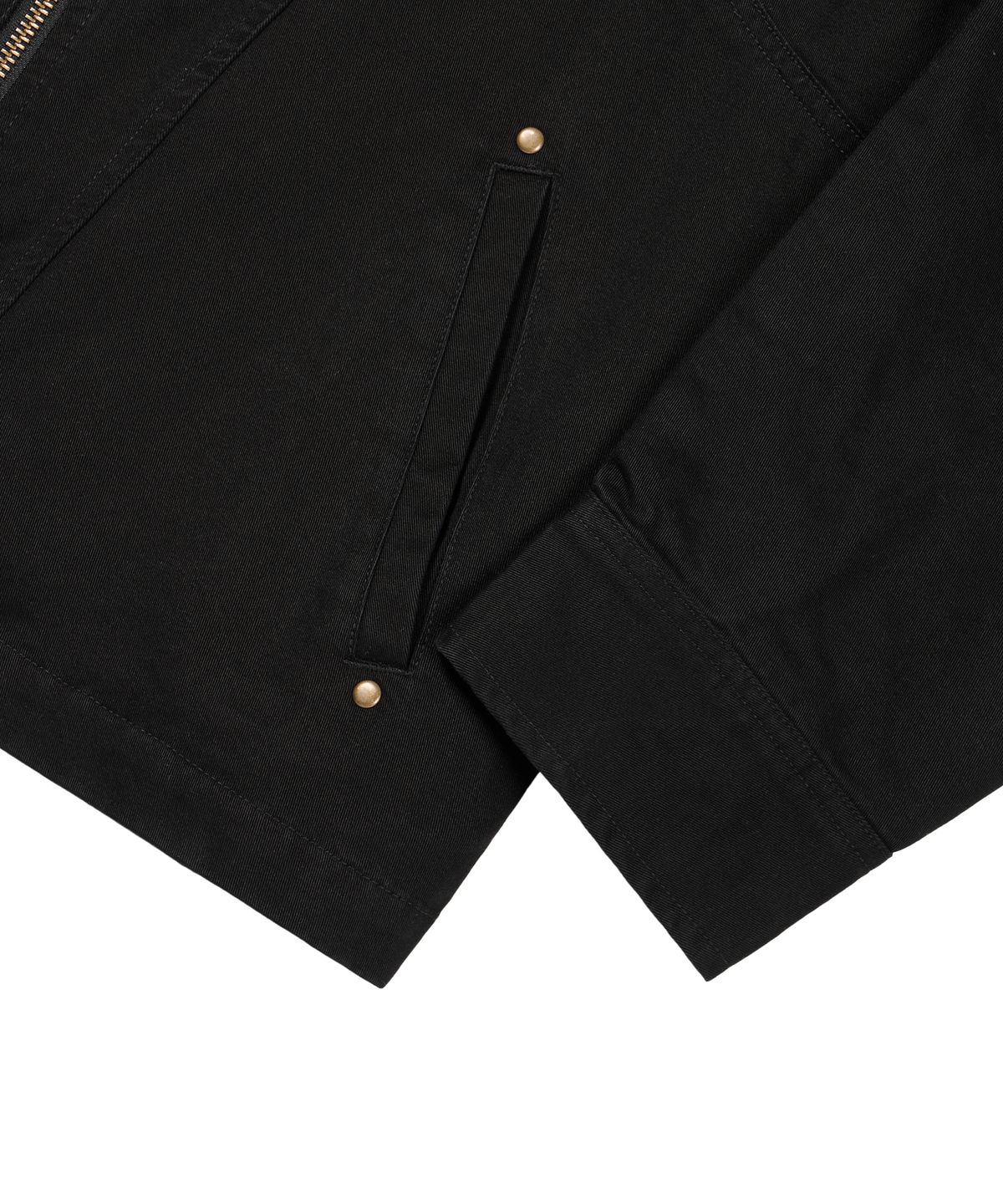 아캄(AAKAM) Incision Studded Cotton Jacket (Black)