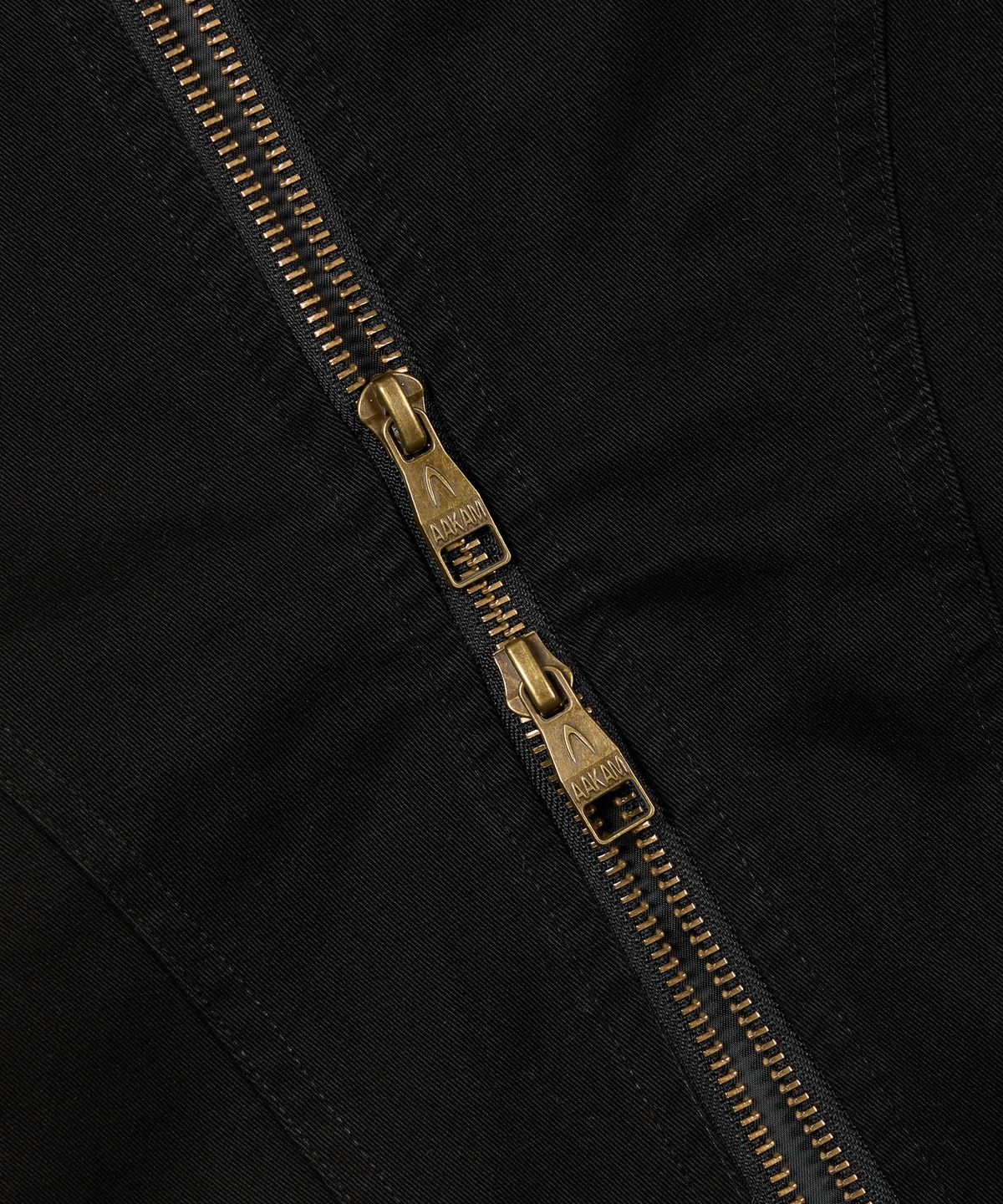 아캄(AAKAM) Incision Studded Cotton Jacket (Black)