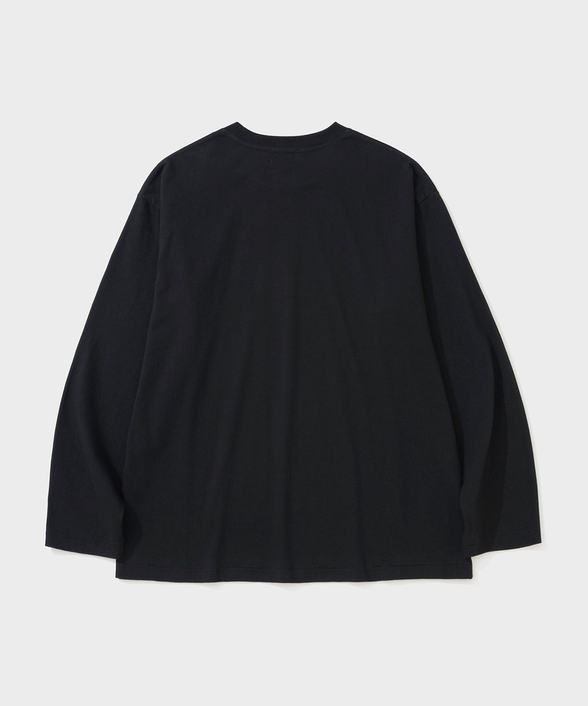 셔터(SHIRTER) FINE COTTON OVERSIZE FIT LS T-SHIRT (BLACK)