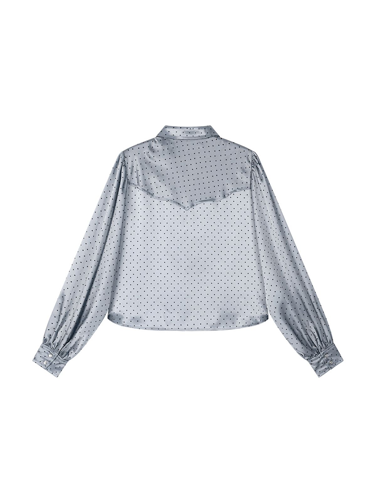 에즈이프 캘리(ASIF CALIE) SATIN RODEO POLKA BLOUSE BLUE