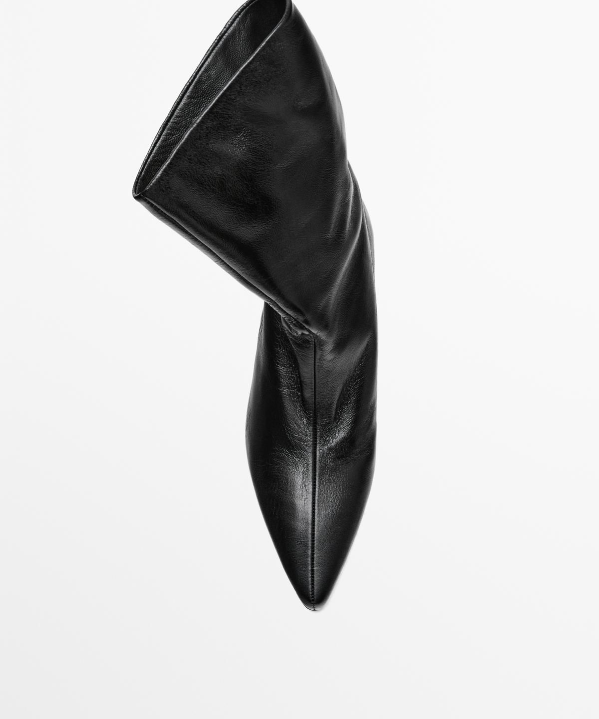 마시모두띠(MASSIMO DUTTI) 하이힐 레더 앵클 부츠