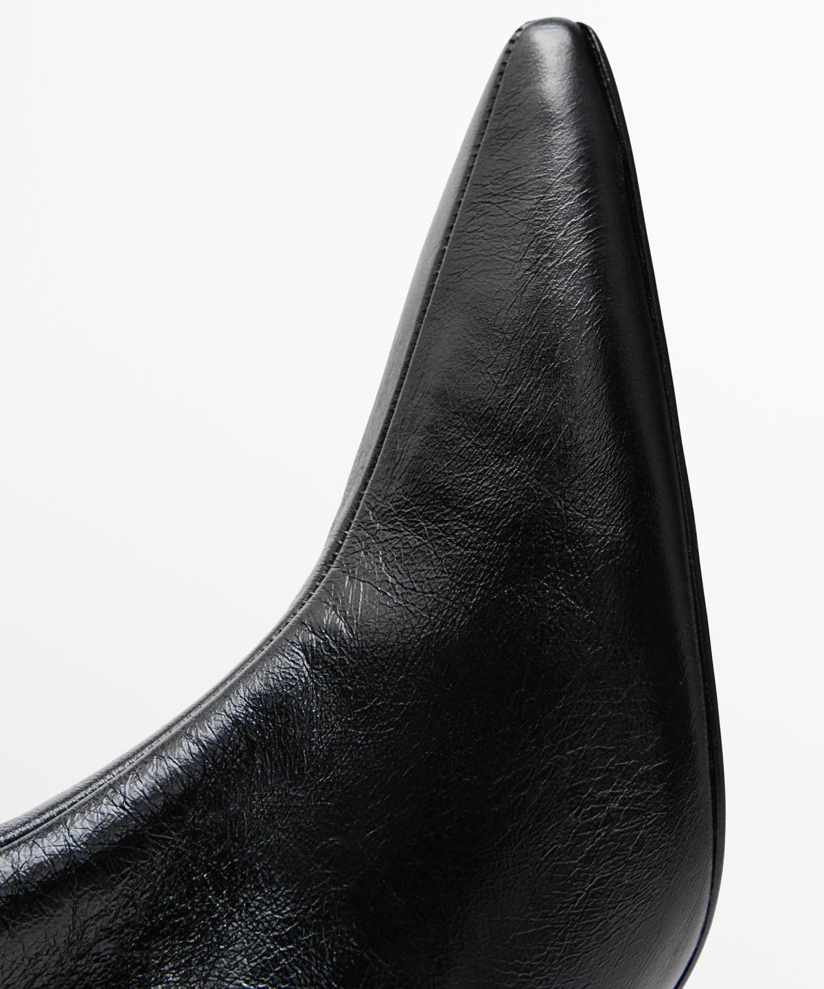 마시모두띠(MASSIMO DUTTI) 하이힐 레더 앵클 부츠