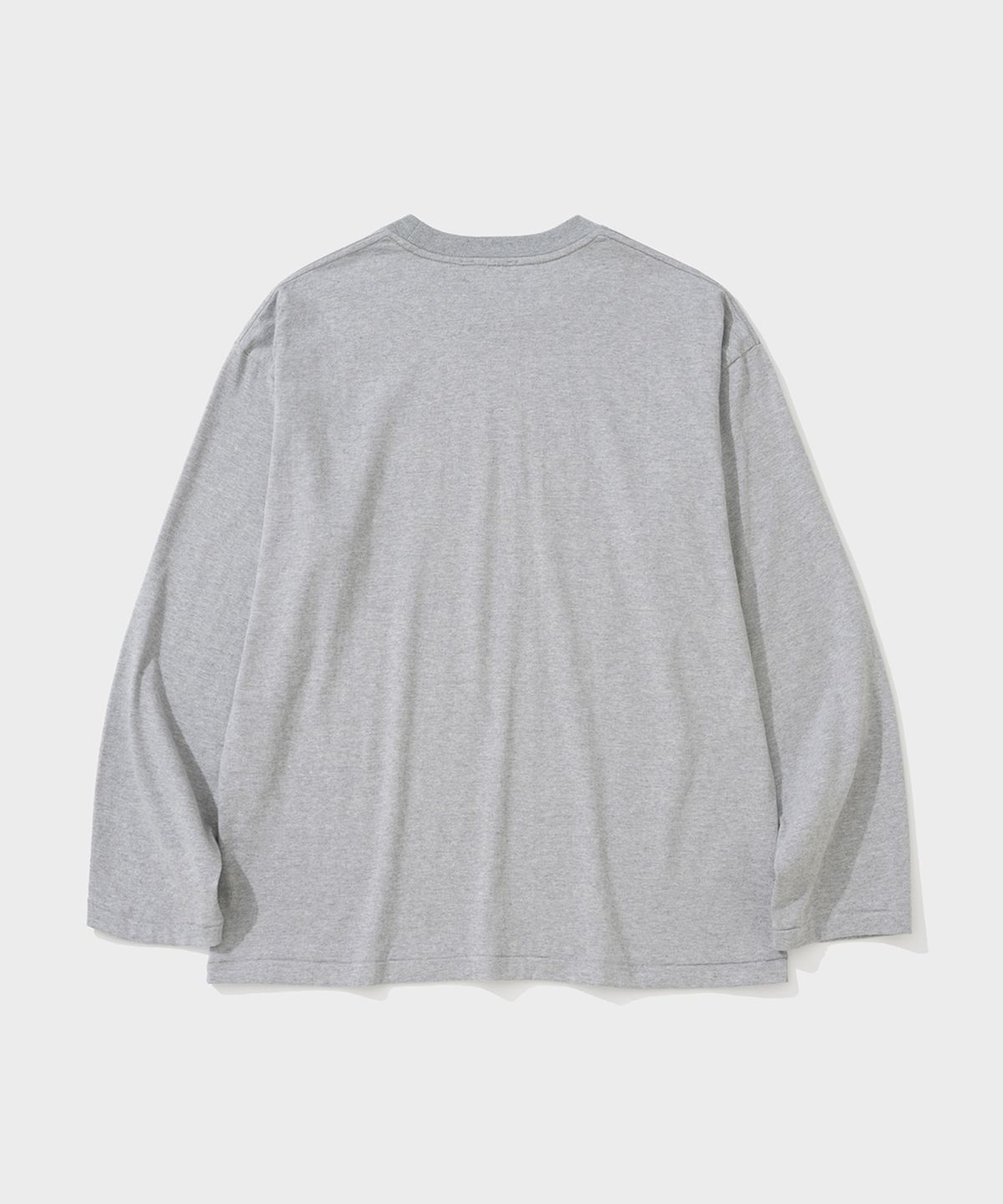 셔터(SHIRTER) FINE COTTON OVERSIZE FIT LS T-SHIRT (M/GREY)
