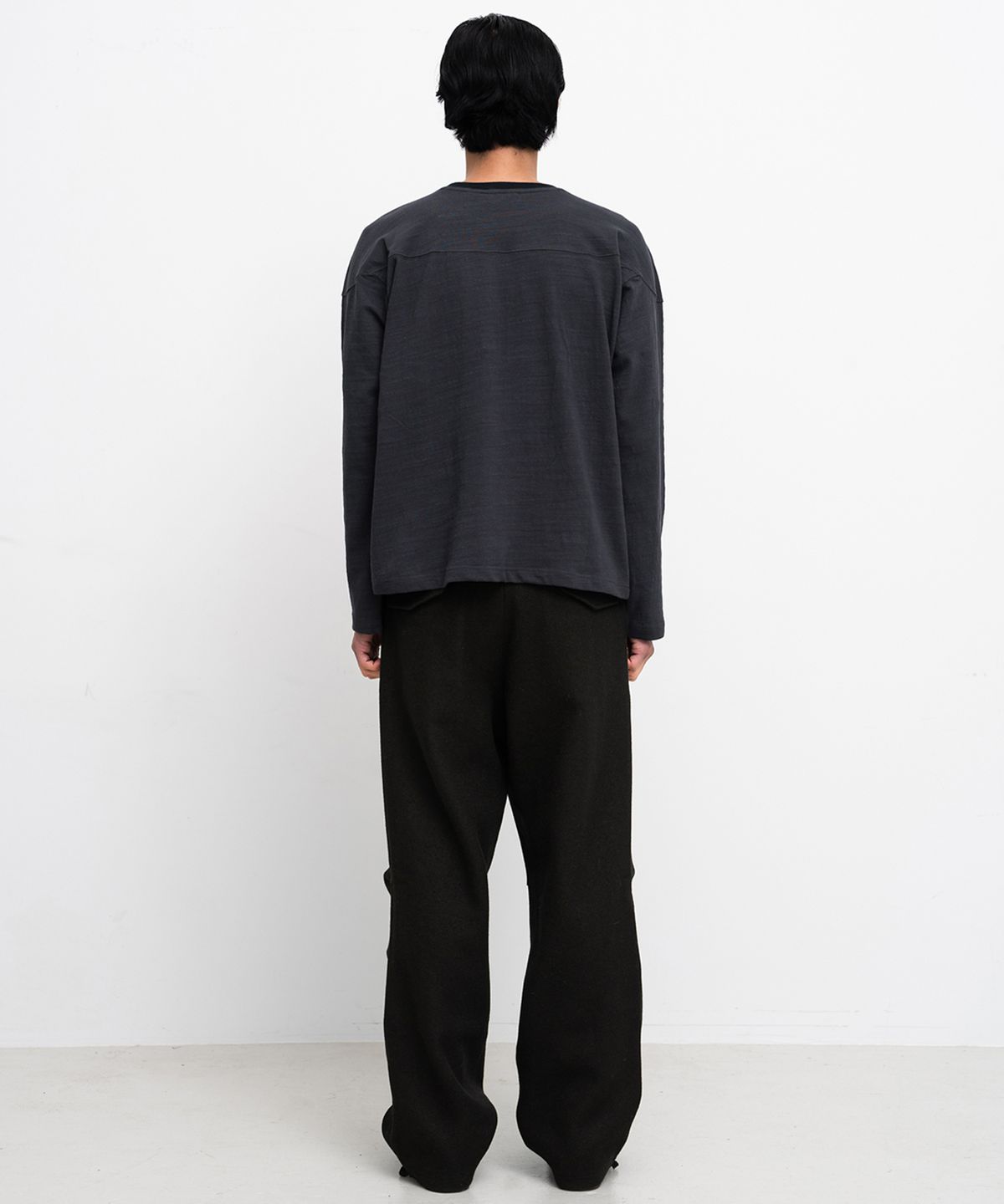 셔터(SHIRTER) FINE SLUB SHIRT T-SHIRT (PURPLE NAVY)