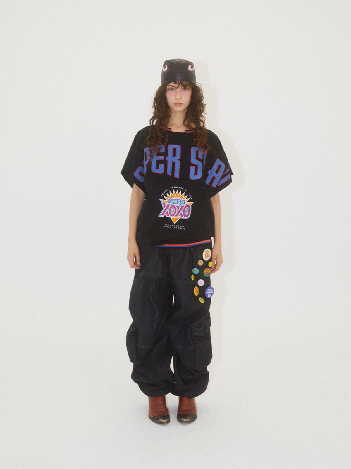 에즈이프 캘리(ASIF CALIE) VINTAGE SUPER SLAY CUT-OFF VEST BLACK