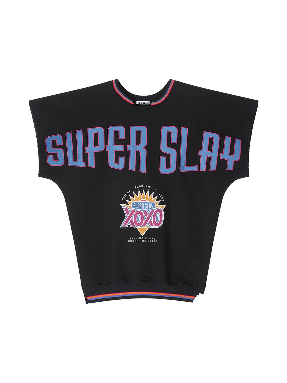 에즈이프 캘리(ASIF CALIE) VINTAGE SUPER SLAY CUT-OFF VEST BLACK