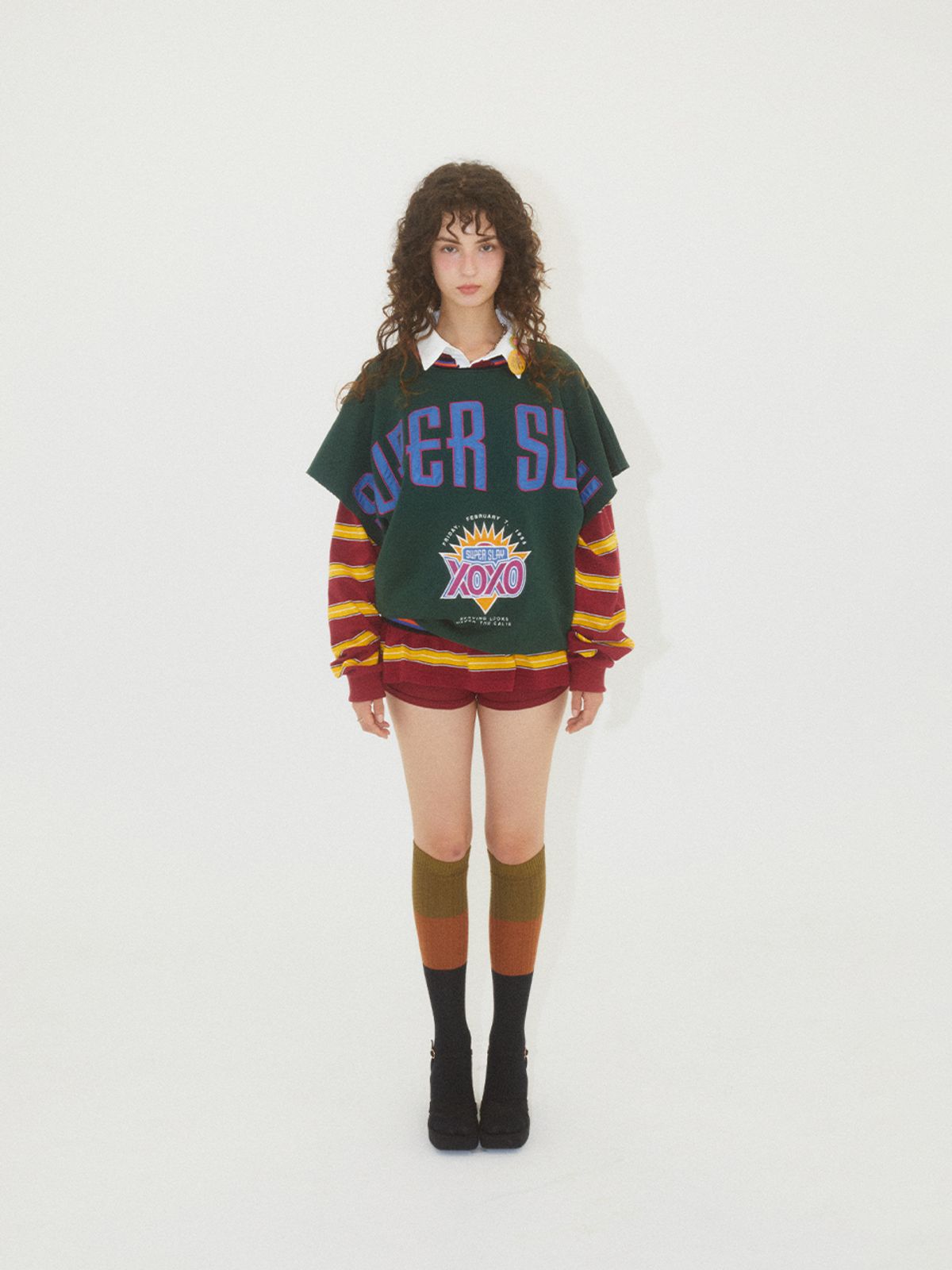 에즈이프 캘리(ASIF CALIE) VINTAGE SUPER SLAY CUT-OFF VEST DEEP GREEN