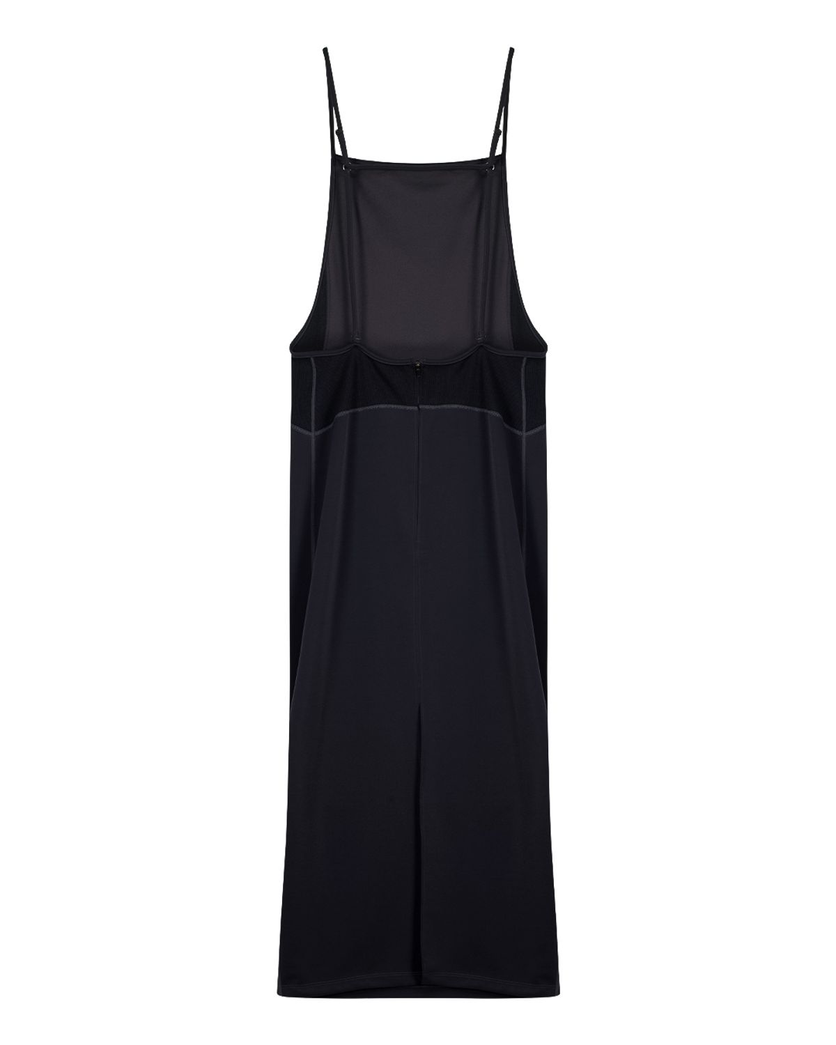 포르테나(PORTERNA) MIX RIBBED SLEEVELESS LONG DRESS-GRAY