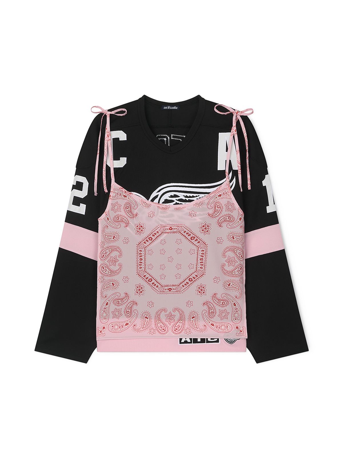 에즈이프 캘리(ASIF CALIE) LAYERED SLEEVELESS FOOTBALL JERSEY BLACK