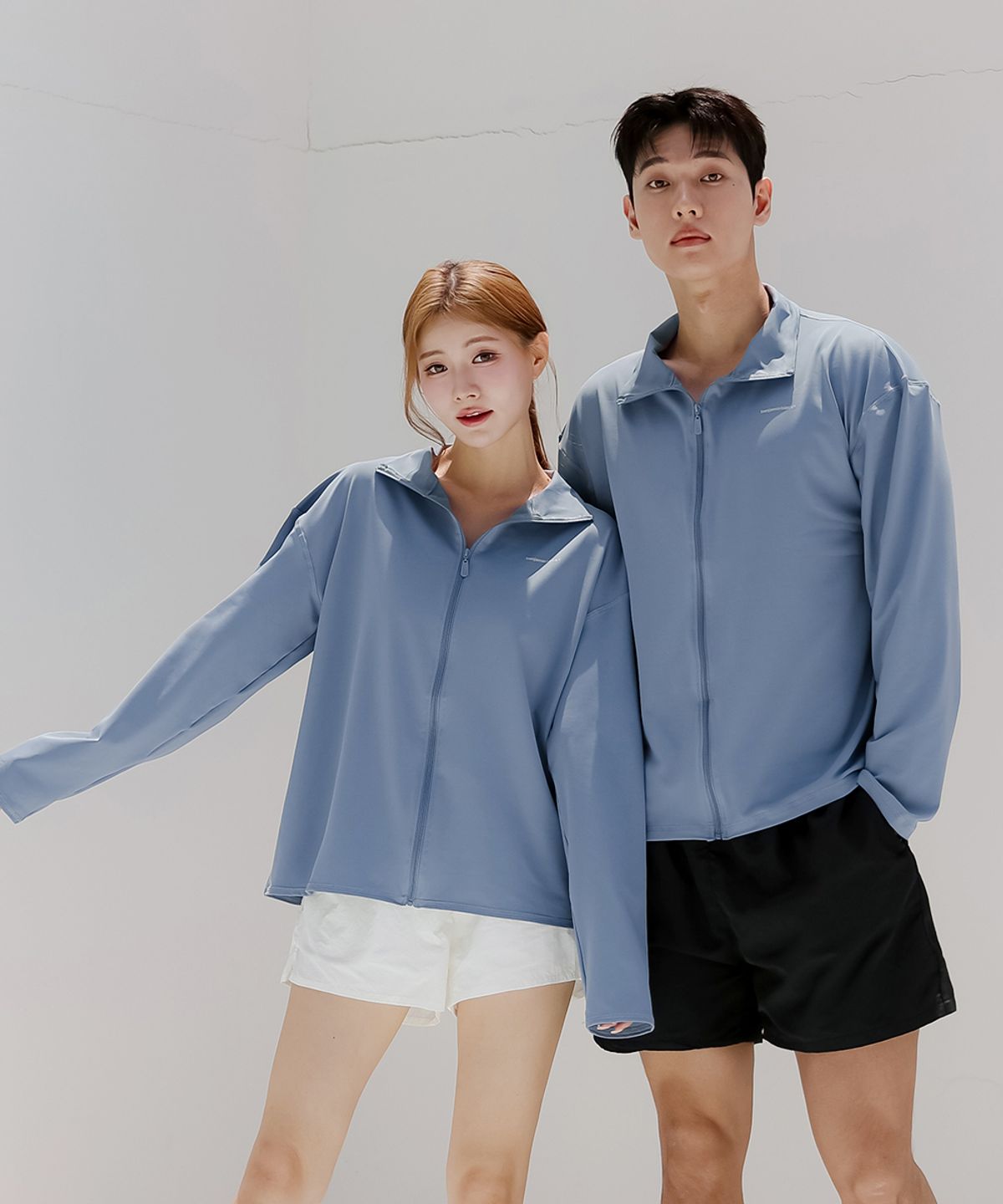 크라시앙(CRASSIANG) 선핏 커플 집업 래쉬가드 상의+하의 세트