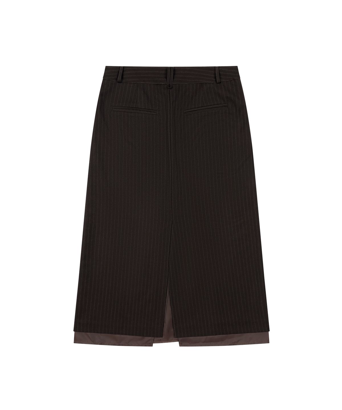 오헤시오(OHESHIO) LAYERED SLIT LONG SKIRT, BROWN