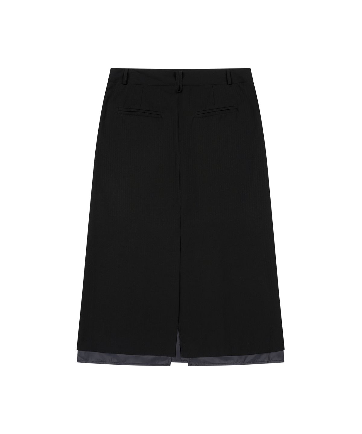 오헤시오(OHESHIO) LAYERED SLIT LONG SKIRT, NAVY