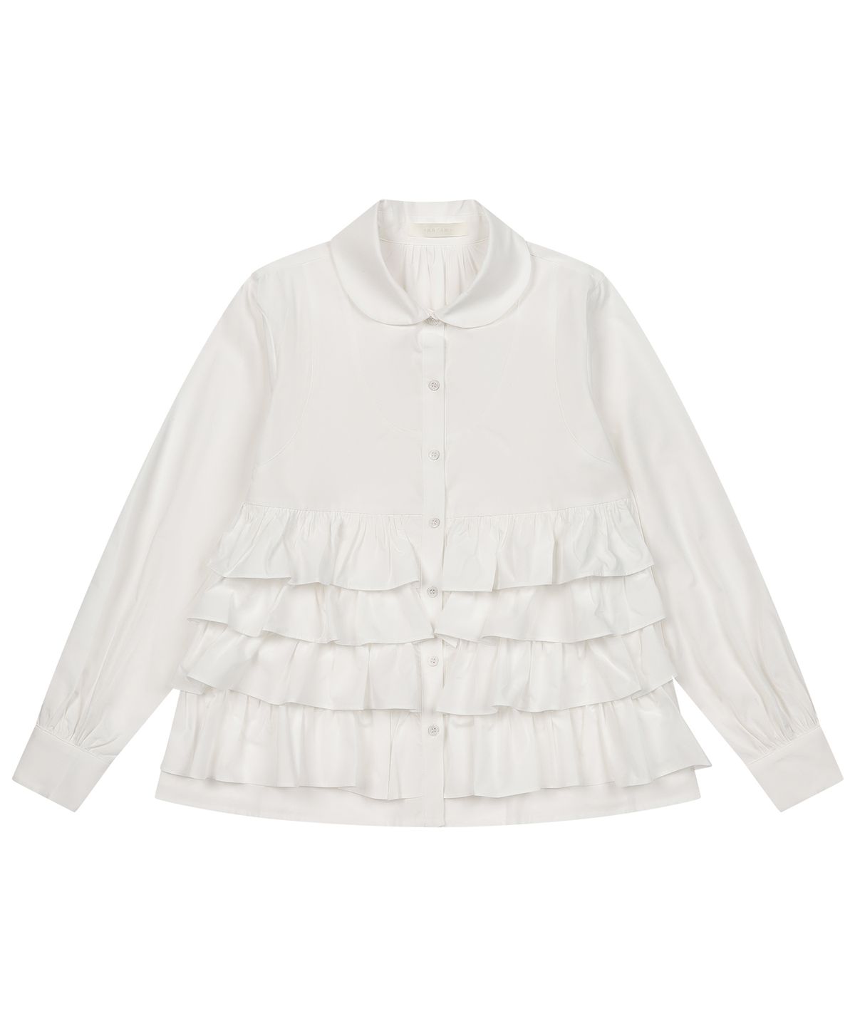 오헤시오(OHESHIO) CANCAN FRILL BLOUSE, WHITE