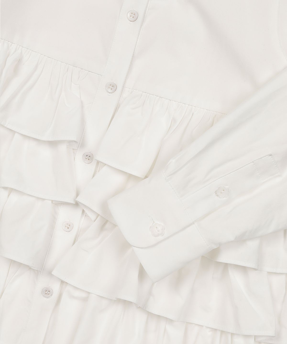 오헤시오(OHESHIO) CANCAN FRILL BLOUSE, WHITE