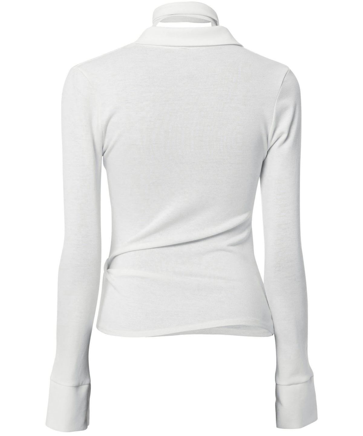 플레어업(FLAREUP) Asymmetrical Draped Shirt (FL-186_Ivory)