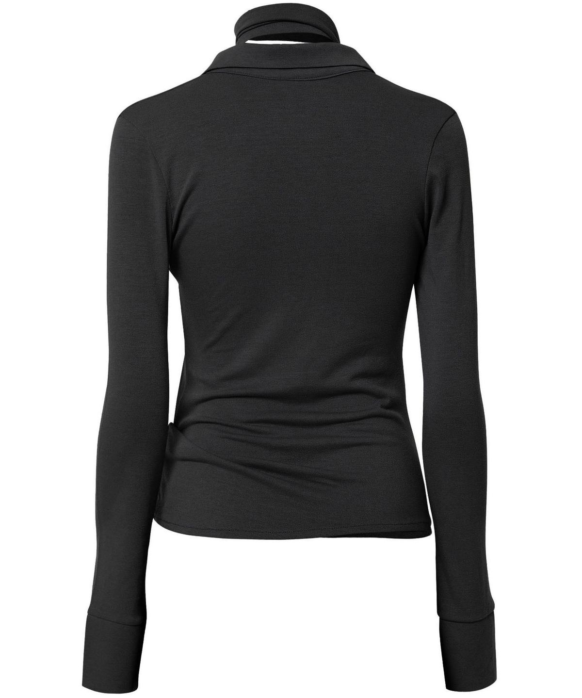 플레어업(FLAREUP) Asymmetrical Draped Shirt (FL-186_Black)